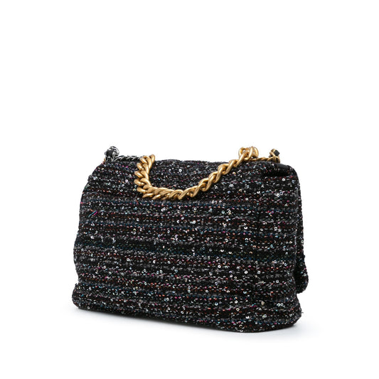 Chanel Large Tweed 19 Flap (SHG-XMDikb)