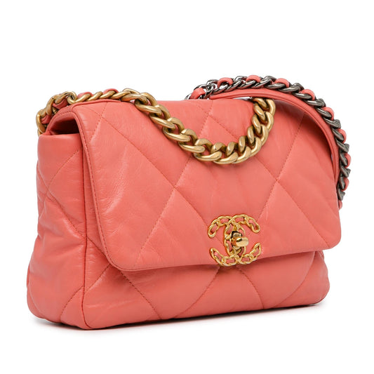 Chanel Medium Lambskin 19 Flap (SHG-3kILnI)