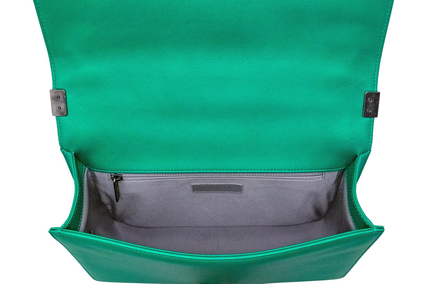 CHANEL BOY RARE MEDIUM METALLIC CALFSKIN NEON BRIGHT GREEN BAG