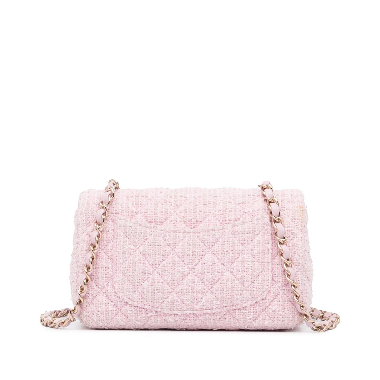 Chanel Mini Classic Rectangular Tweed Flap (SHG-lbDBOI)