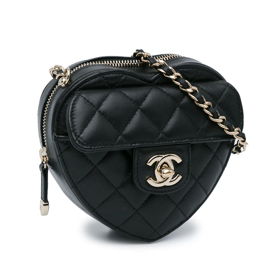 Chanel Mini Lambskin CC in Love Heart Crossbody (SHG-m0vSj8)