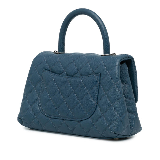 Chanel Mini Quilted Caviar Coco Top Handle Bag (SHG-0p2bzJ)