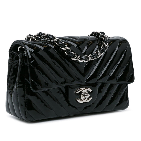 Chanel Mini Rectangular Classic Chevron Patent Single Flap (SHG-3MlT53)