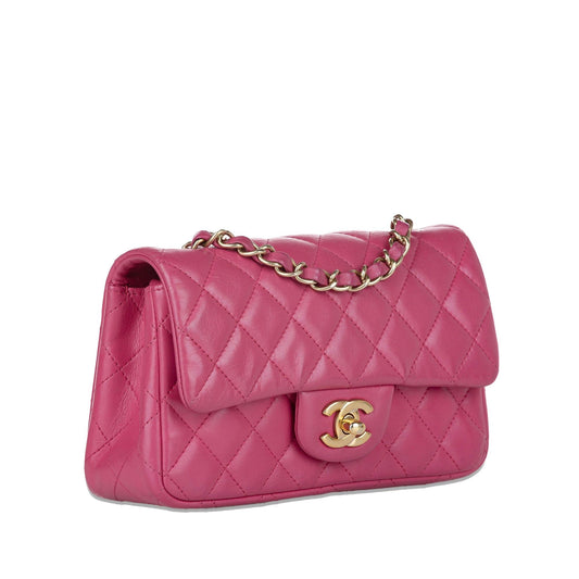 Chanel Mini Rectangular Classic Lambskin Single Flap (SHG-dNNE0j)