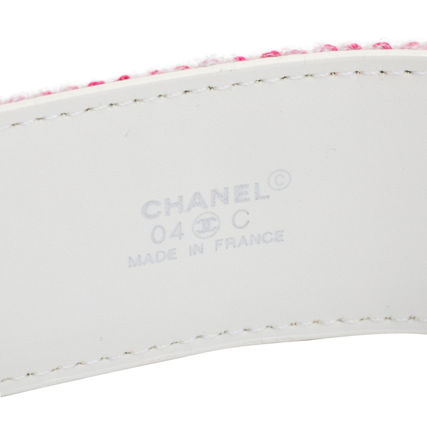 Chanel Muliticolor Coco Chanel Canvas Interlocking CC Logo Belt 85 34