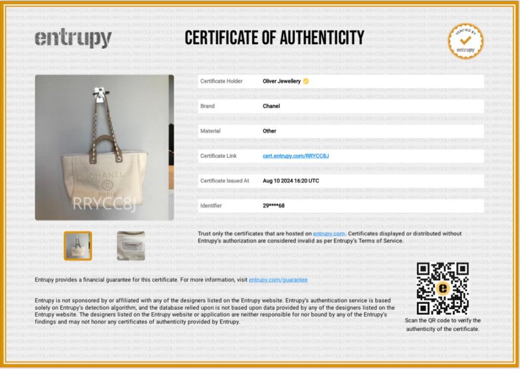 Chanel Neutral Canvas Tan Calfskin Pearl Medium Deauville Shopping Tote