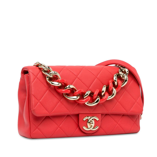 Chanel Small Lambskin Elegant Chain Single Flap (SHG-SDFYLG)