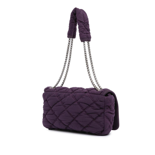Chanel Small Quilted Nylon Bubble Flap (SHG-r6sHt1)