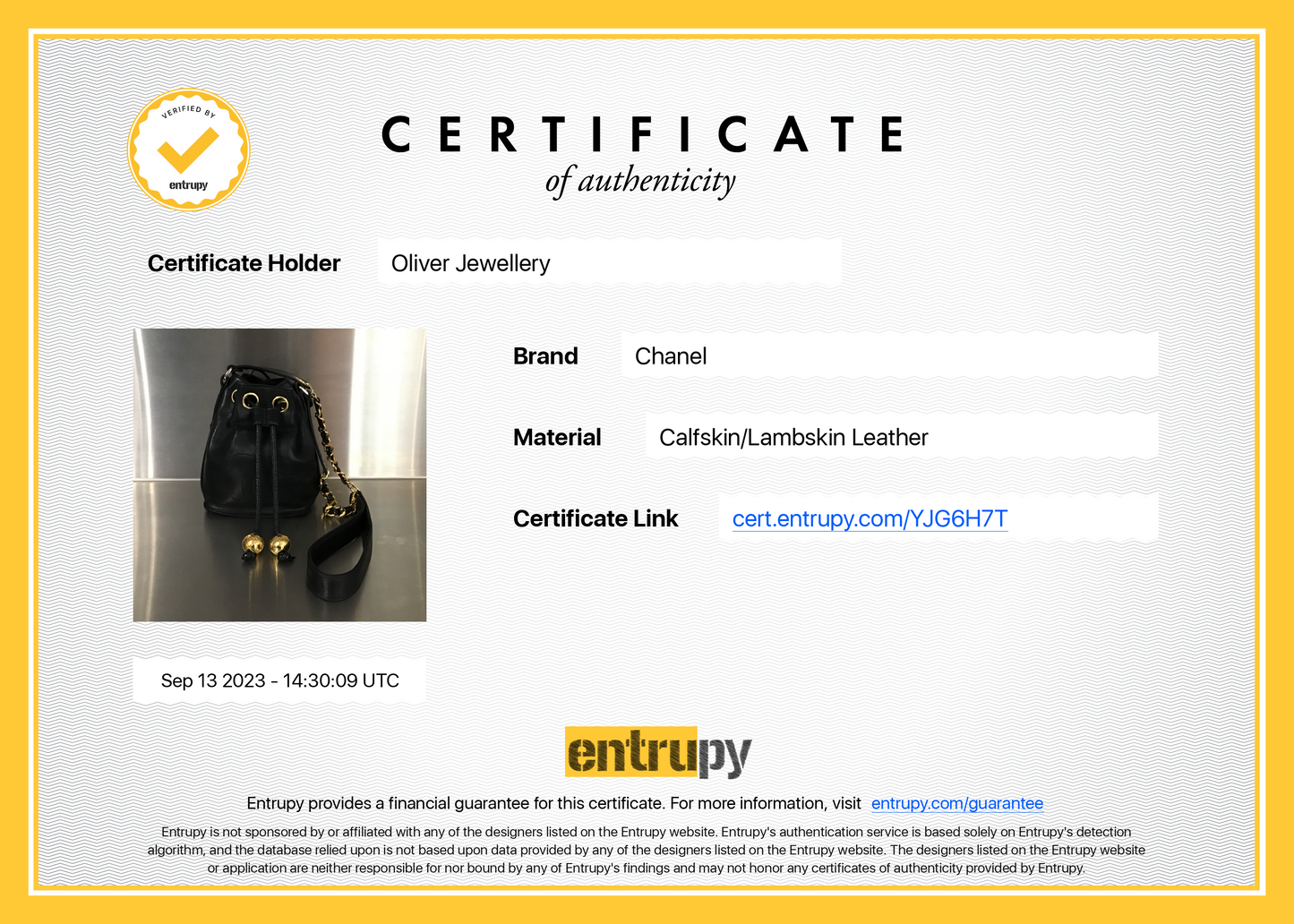 Chanel Vintage Black Calfskin Mini Bucket Bag