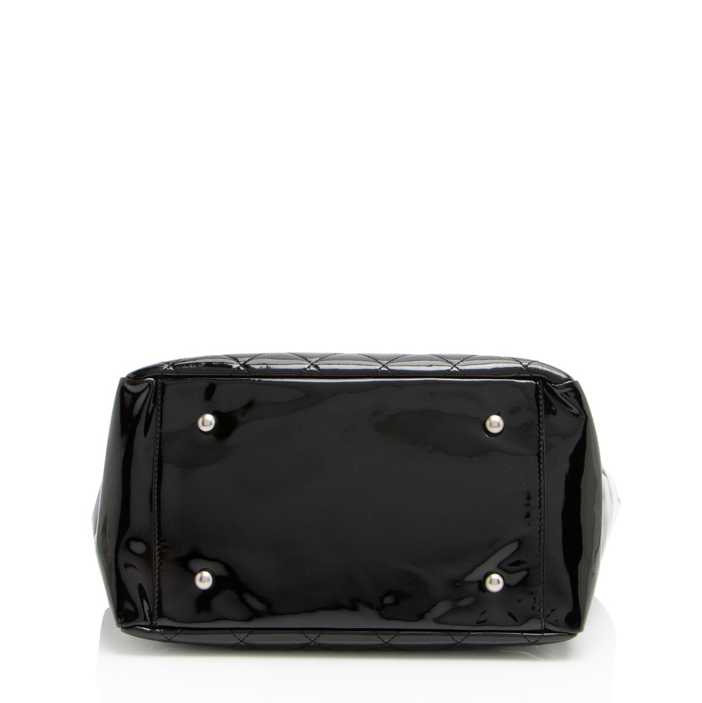 Chanel Vintage Patent Leather Timeless CC Petite Tote