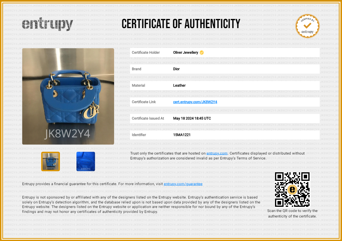 Christian Dior 2021 Blue Leather Micro Lady Dior Bag