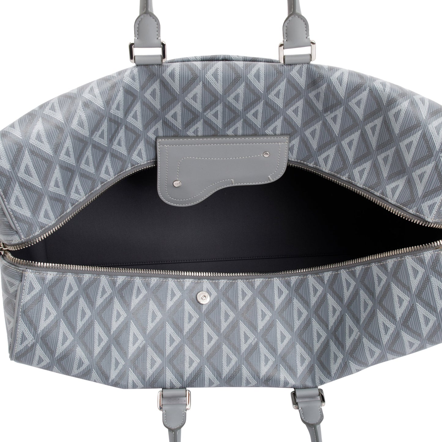 Christian Dior 2022 Gray CD Diamond Lingot 50 Duffle Bag