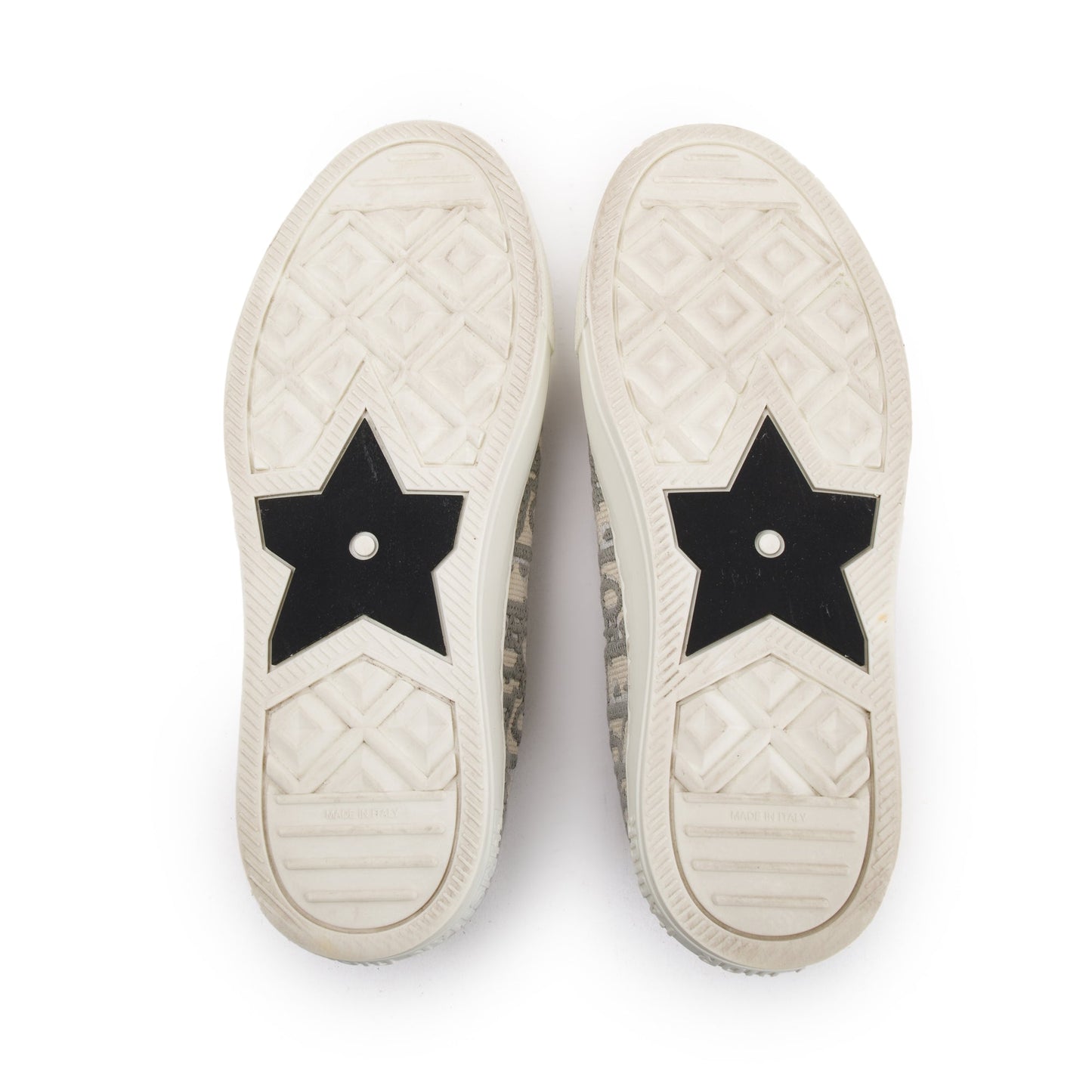 Christian Dior 2023 White/Grey Oblique Canvas Walk'N'Dior Sneakers, Size 36.5