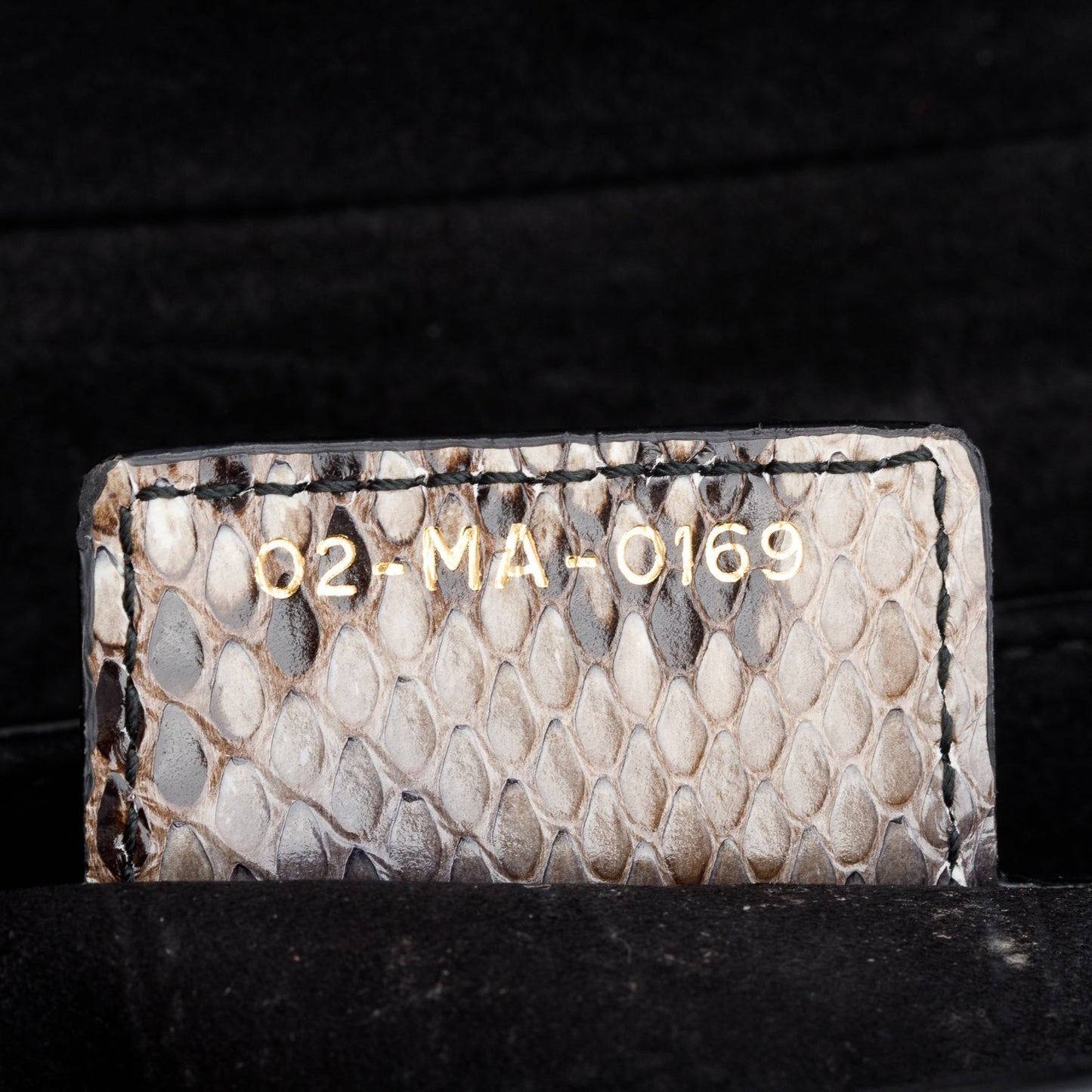 Christian Dior Brown Snakeskin Saddle Bag
