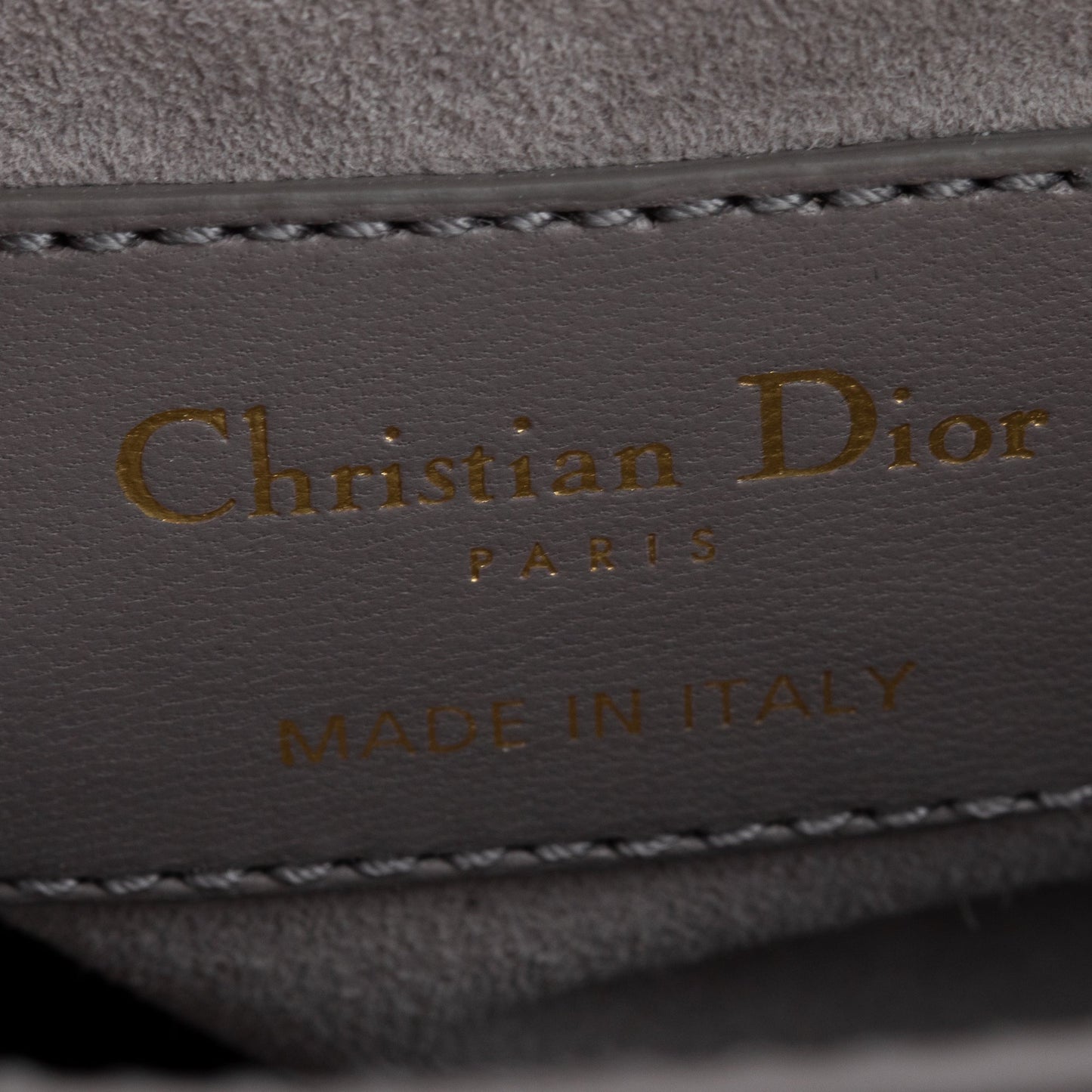 Christian Dior Grey Cannage Lambskin Leather Small Lady Dior Bag