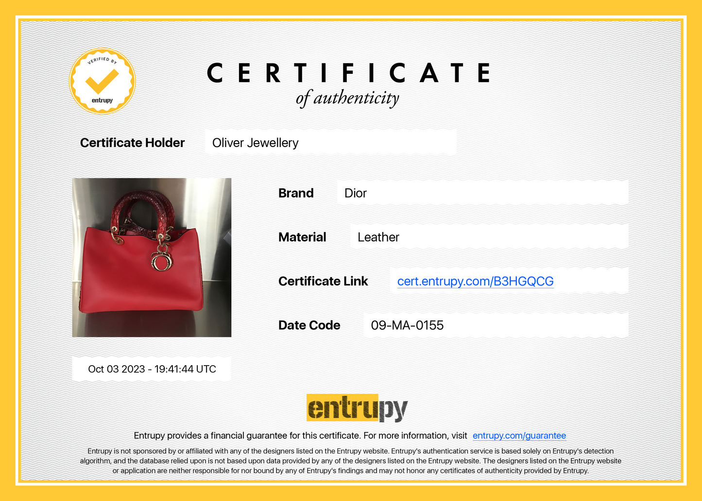 Christian Dior Medium Red Python Trimmed Calfskin Leather Diorissimo Tote