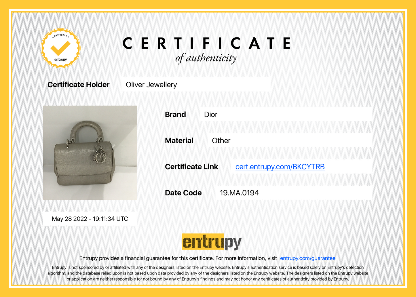 Christian Dior Mini Metallic Be Dior Flap Bag