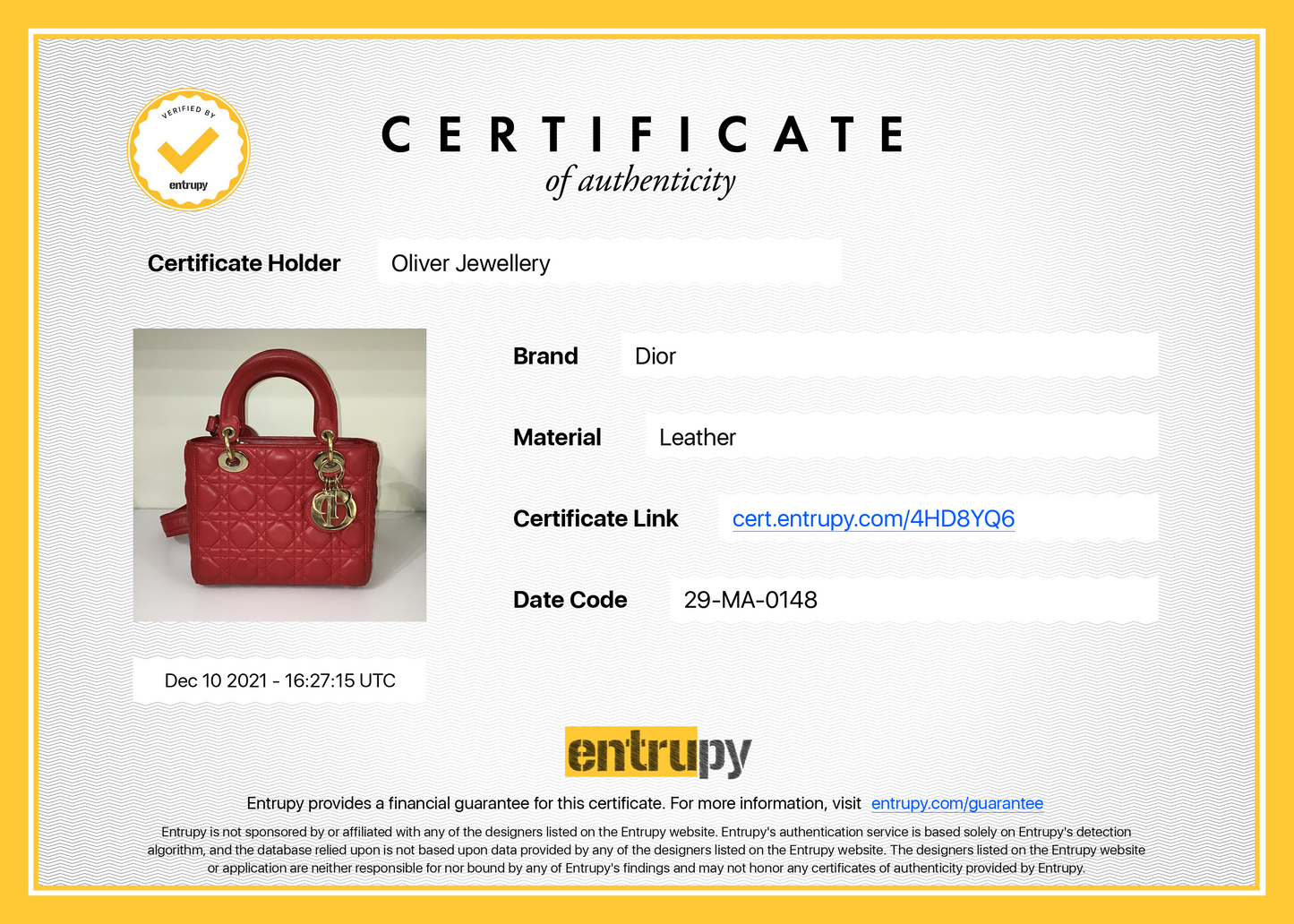 Christian Dior Small My Lady Dior Lucky Badges Bag