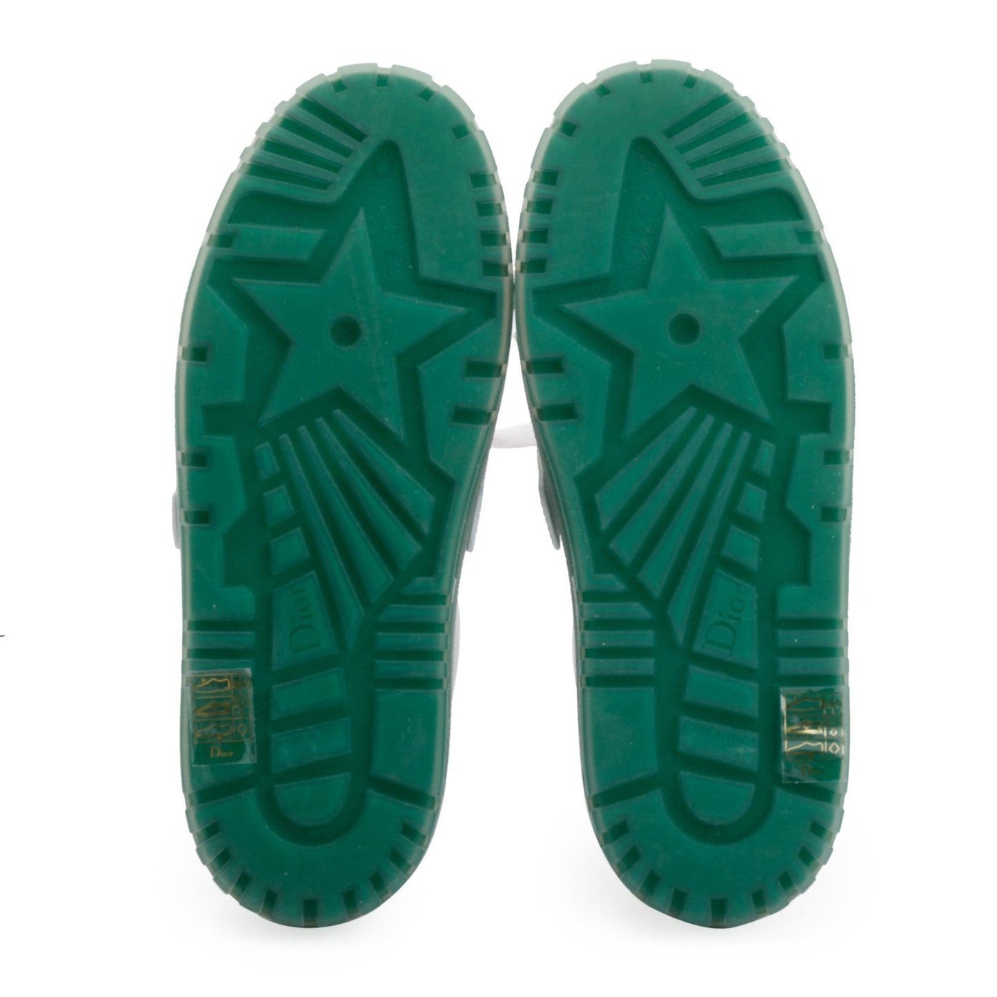 Christian Dior White/Green Dior-ID Sneakers, Size 37