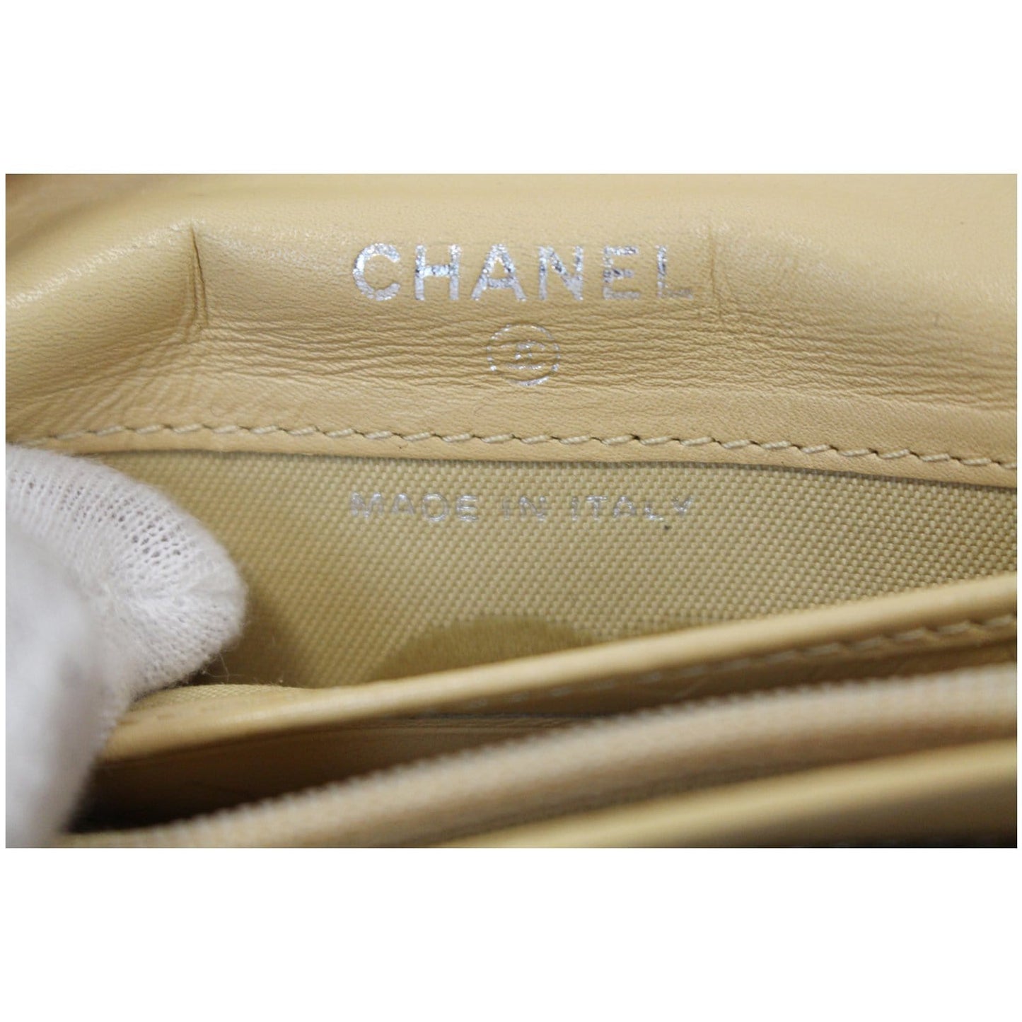CHANEL Cambon Flap Calfskin Quilted Wallet Beige - 15% OFF