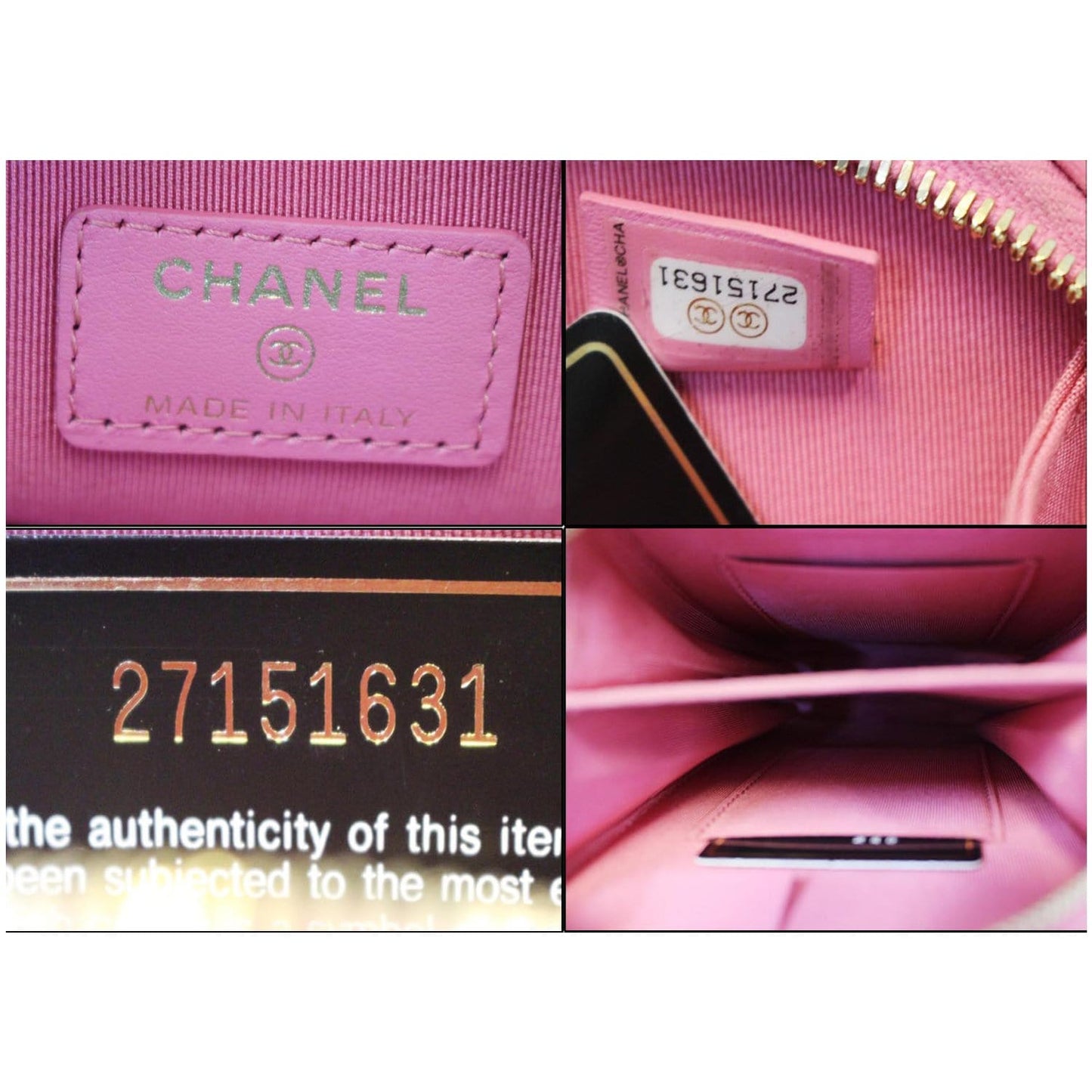 CHANEL Wallet On Chain WOC Caviar Leather Phone Holder Pink