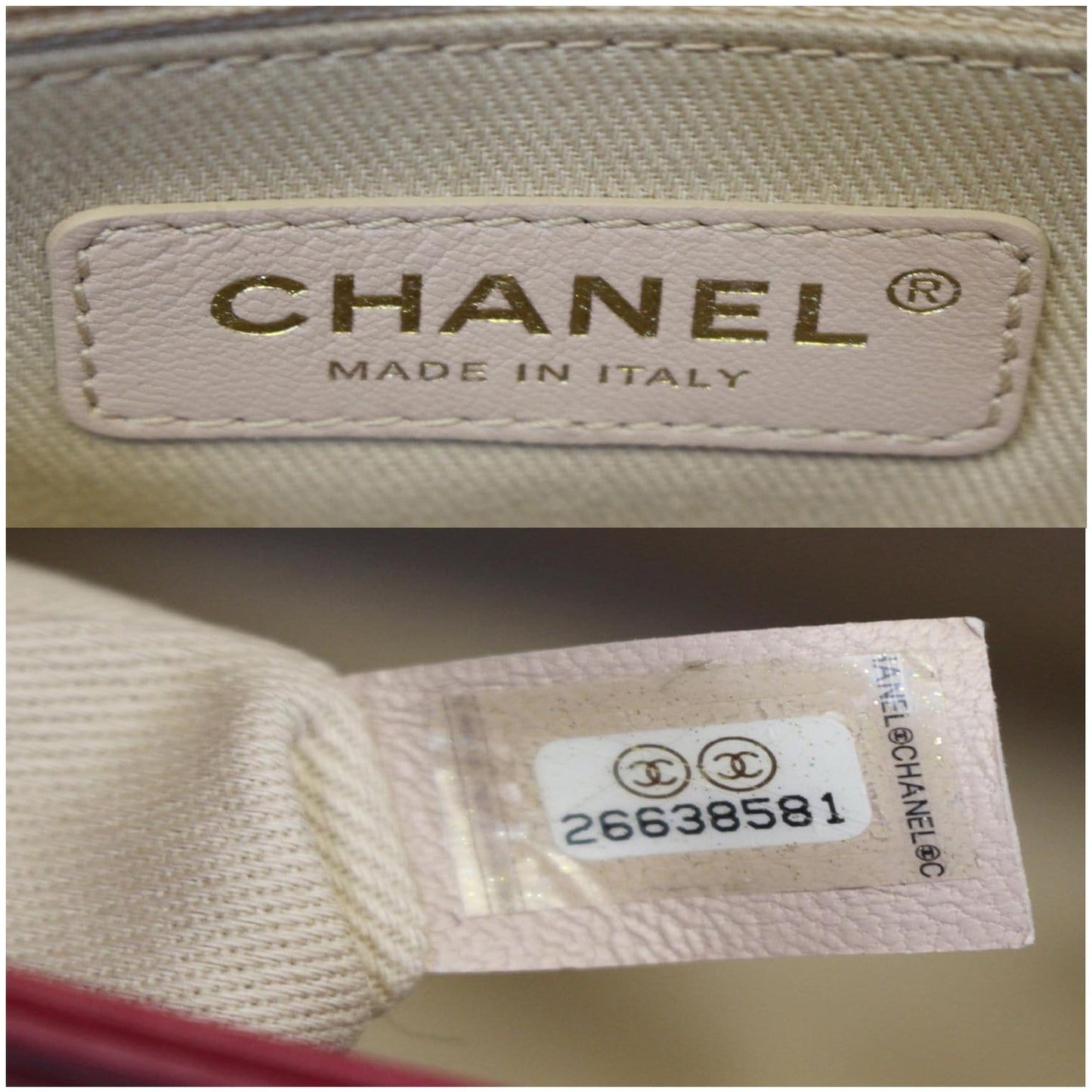 CHANEL Chevron Envelope Flap Lambskin Leather Shoulder Bag Red