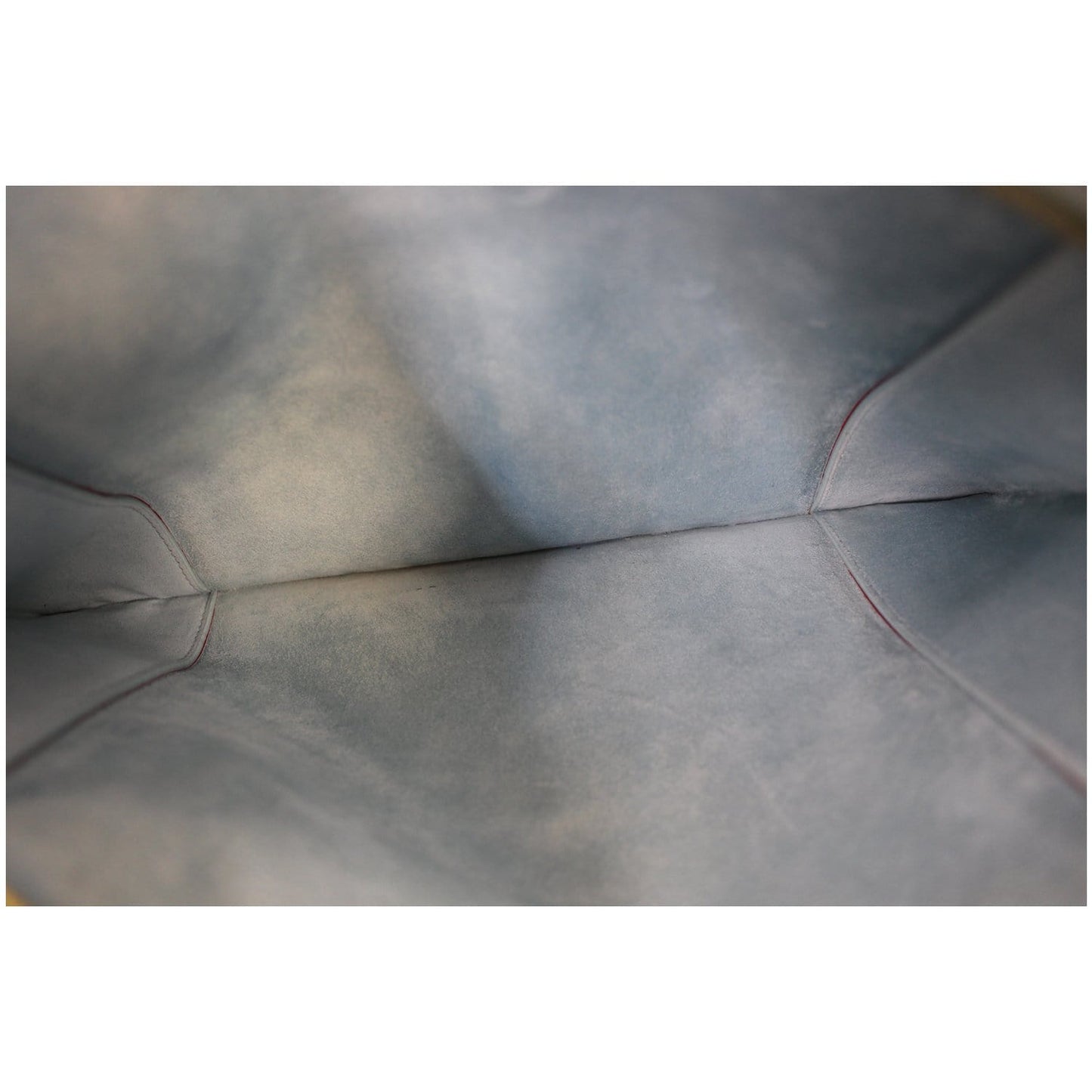 CELINE Knotted Leather Clutch Powder Blue