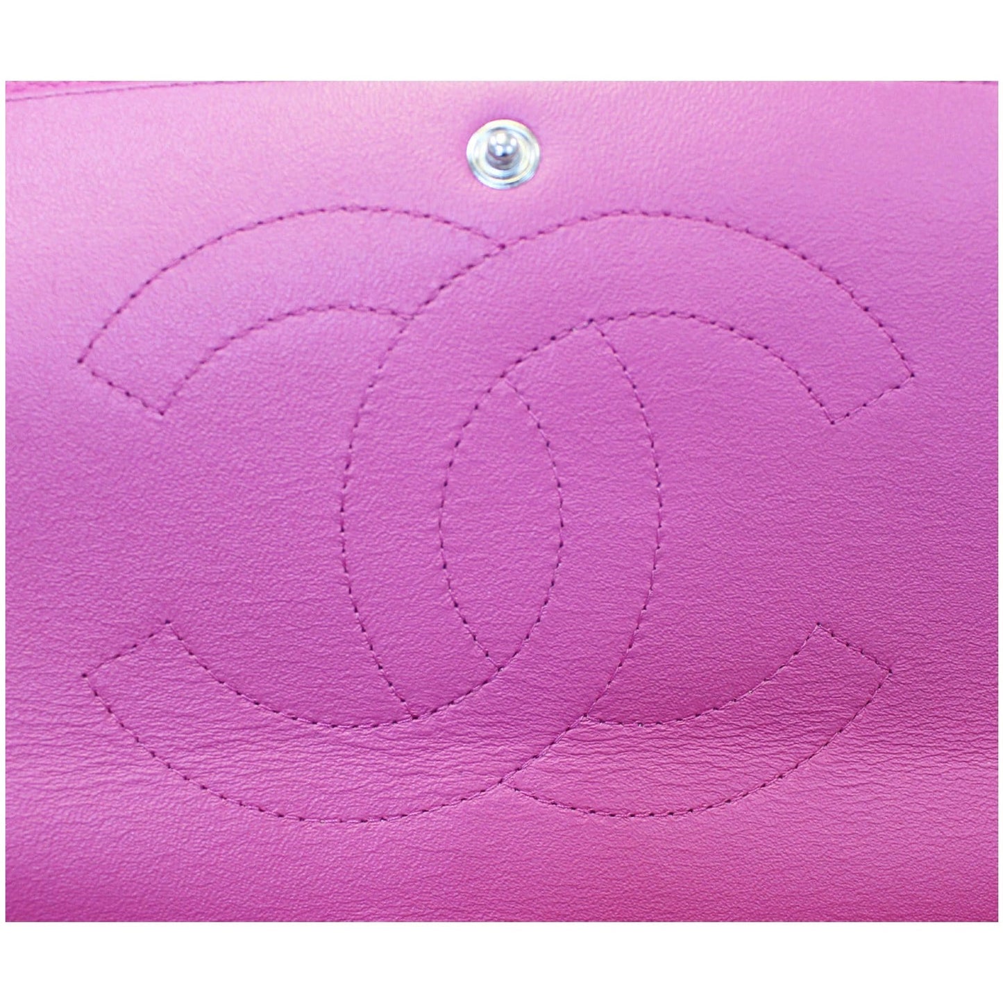 CHANEL Maxi Double Flap Caviar Leather Shoulder Bag Pink