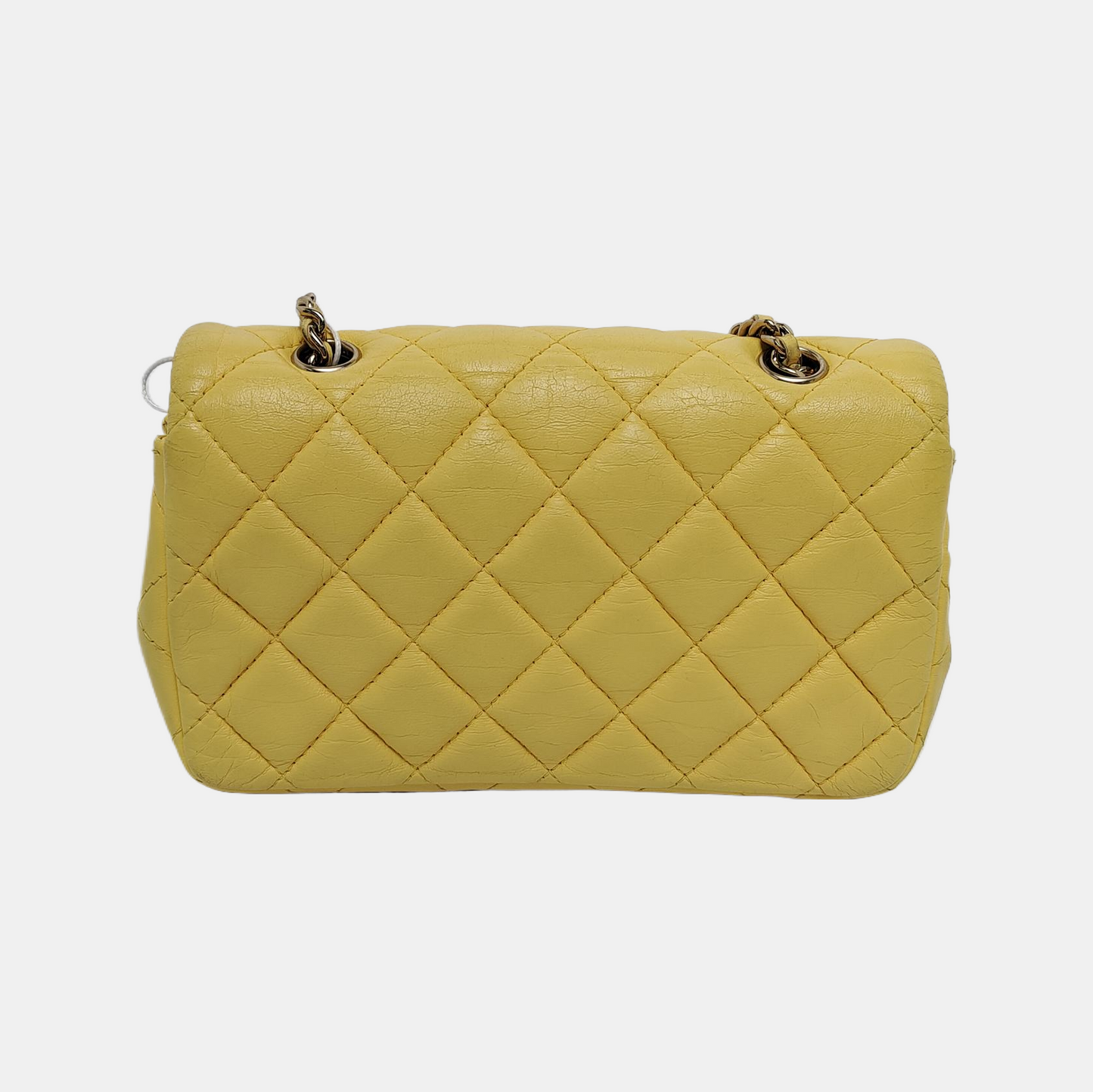 Chanel Classic Flap Super Mini Yellow Lambskin Gold Hardware, 2011