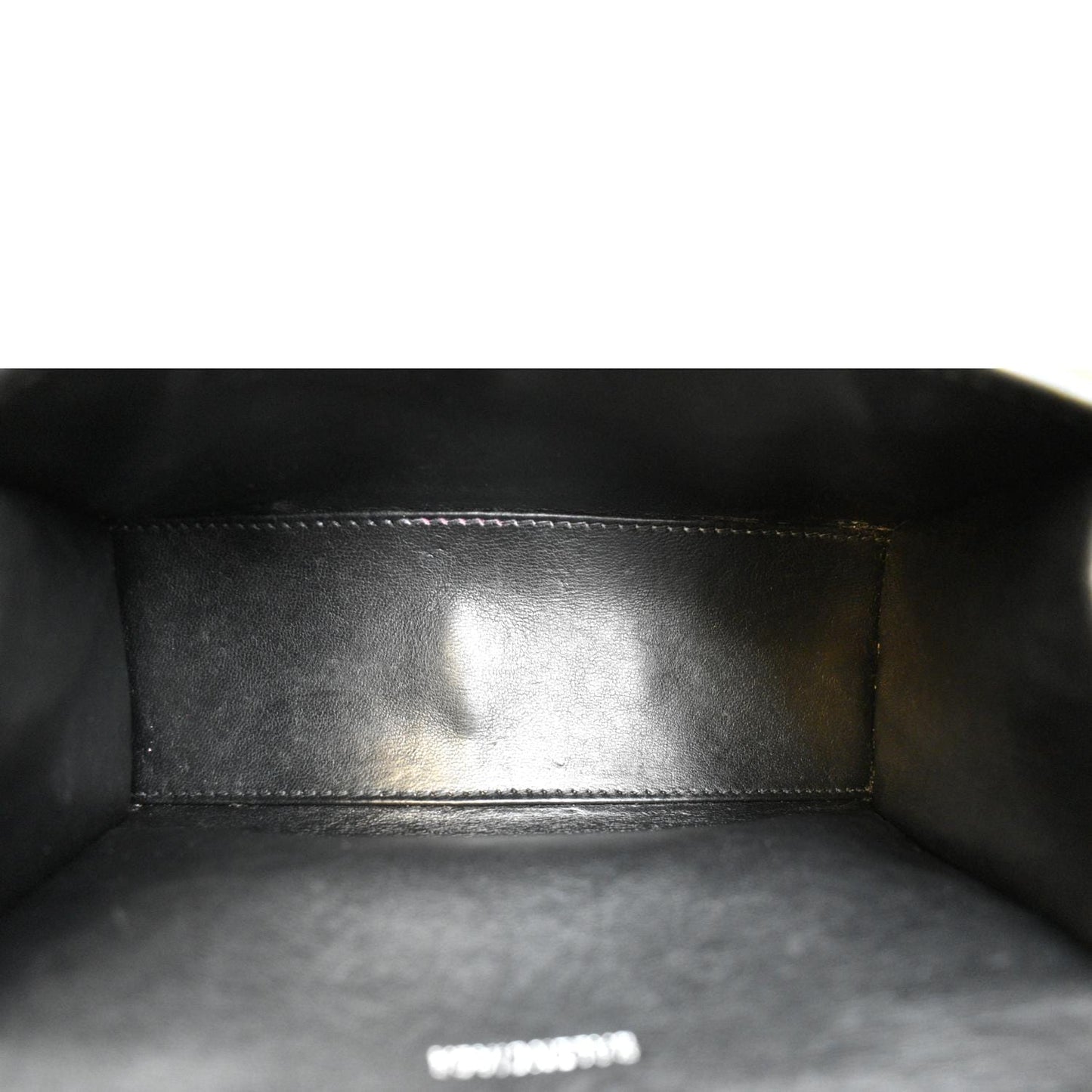 BALENCIAGA Hourglass Leather Tote Crossbody Bag Black