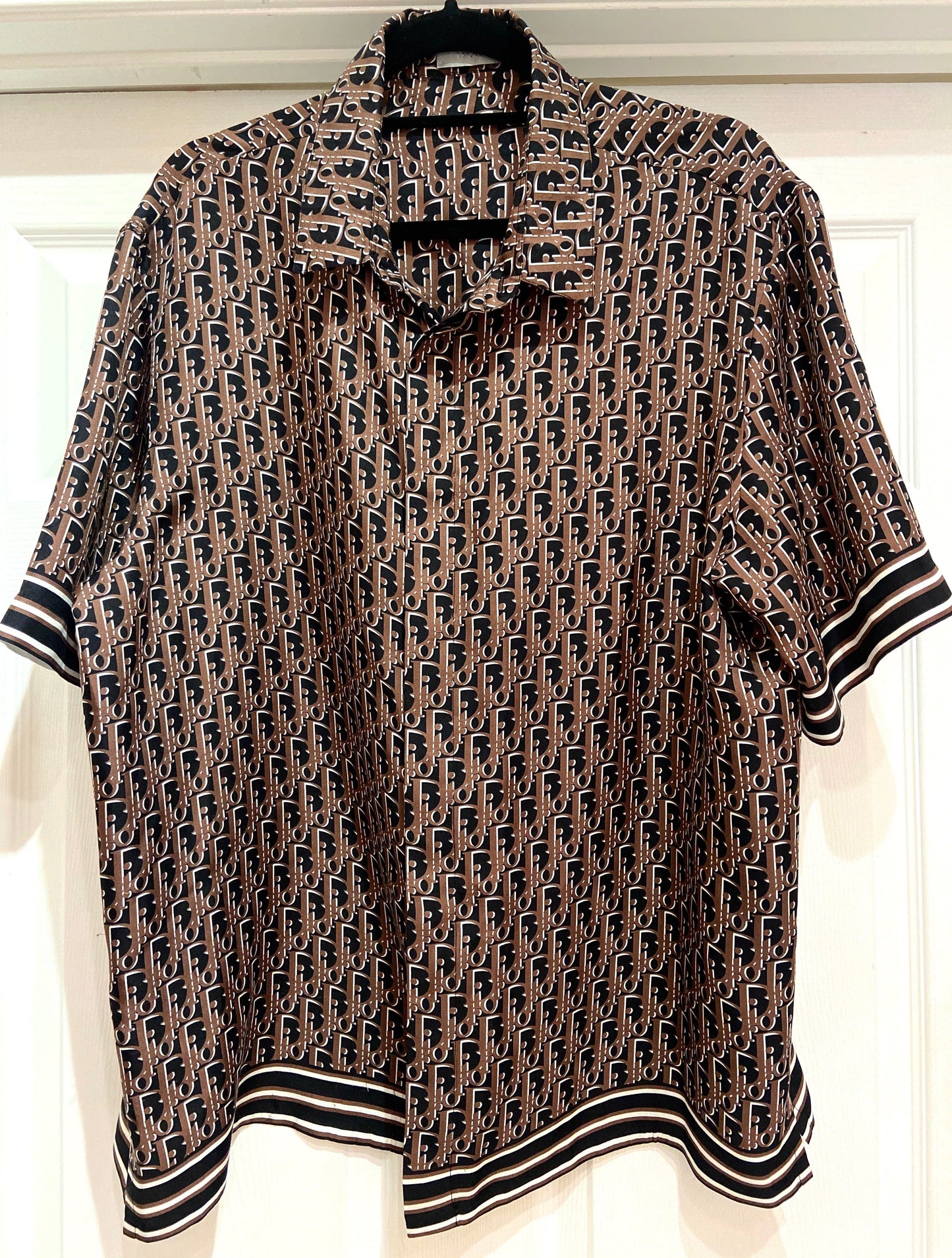 DIOR MEN'S OBLIQUE SHORT SLEEVE SHIRT
