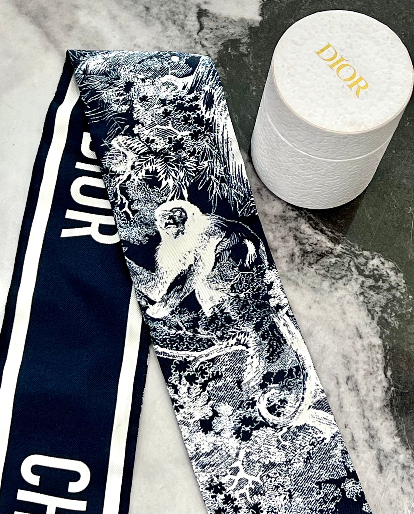 CHRISTIAN DIOR TOILE DE JOUY REVERSE CAPRI MITZAH SCARF
