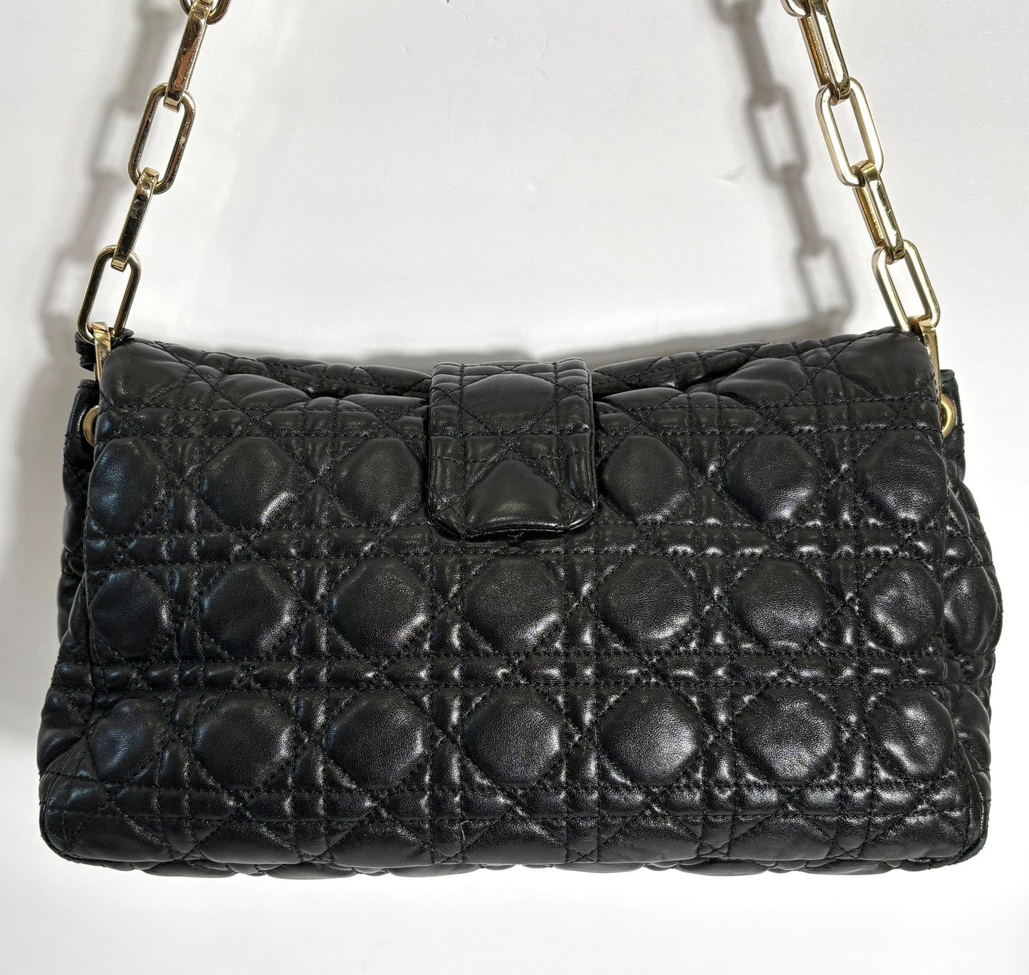 DIOR LAMBSKIN CANNAGE NEW LOCK SHOULDER BAG