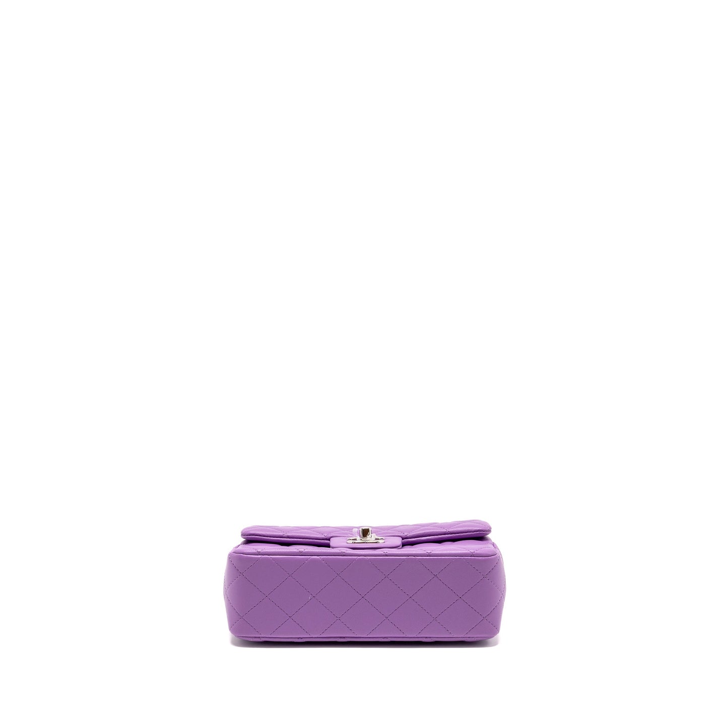 Chanel Mini Rectangular Flap Bag Lambskin Purple SHW