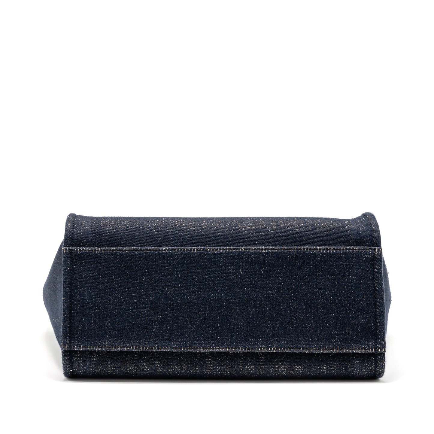 Chanel Large Deauville Tote Shopping Bag Denim/Leather Navy Blue/Gold GHW
