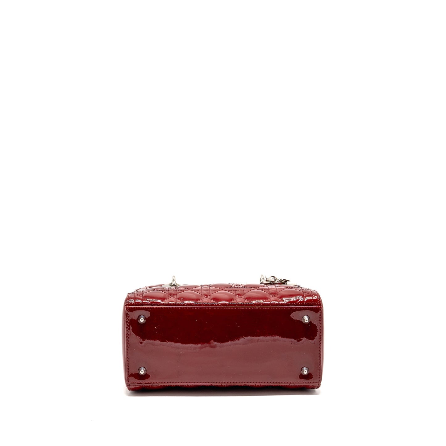 Dior Medium Lady Dior Patent Red
