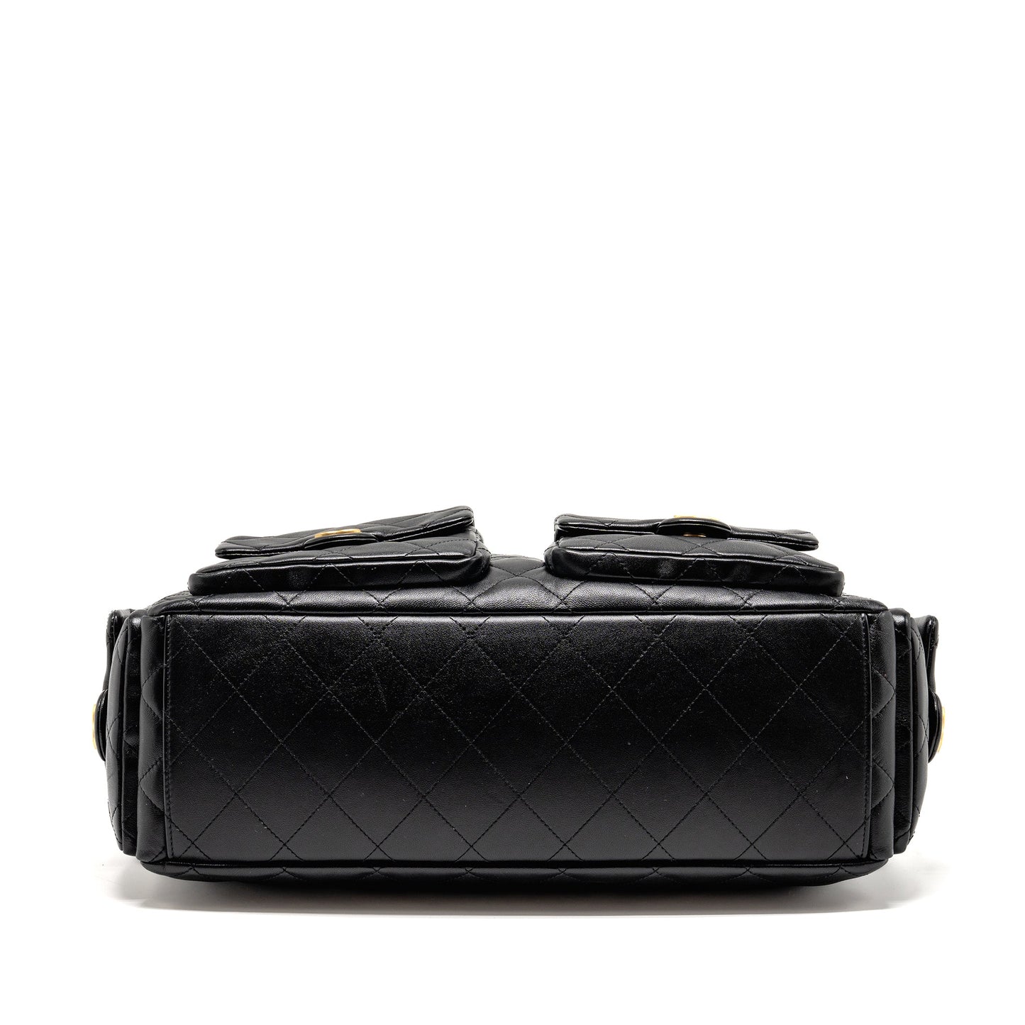 Chanel 25C Maxi Hobo Bag Lambskin Black GHW (Microchip)