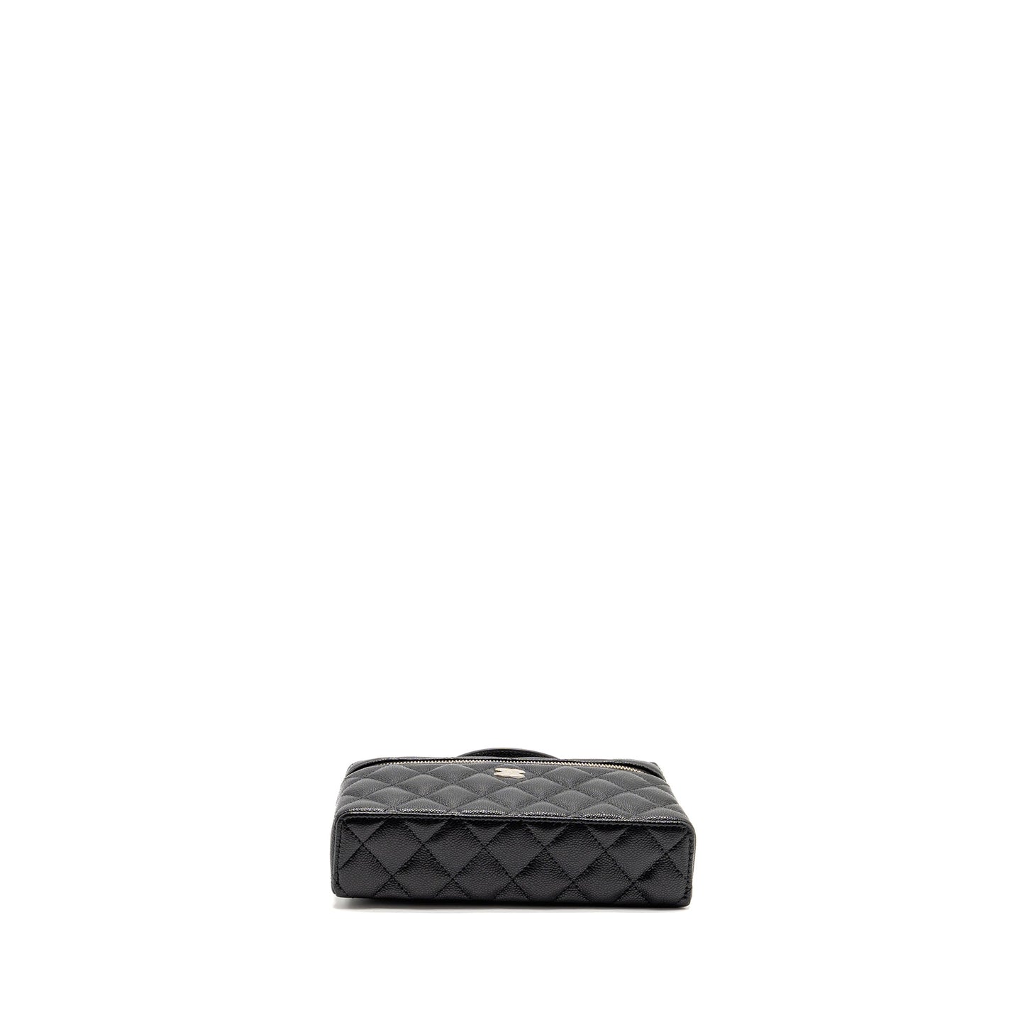 CHANEL 25P CC Top Handle Vanity Bag Caviar Black LGHW (Microchip)