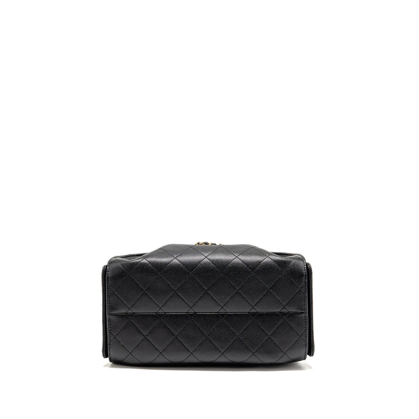 Chanel 25 Small Handbag Grained Calfskin Black GHW (Microchip)