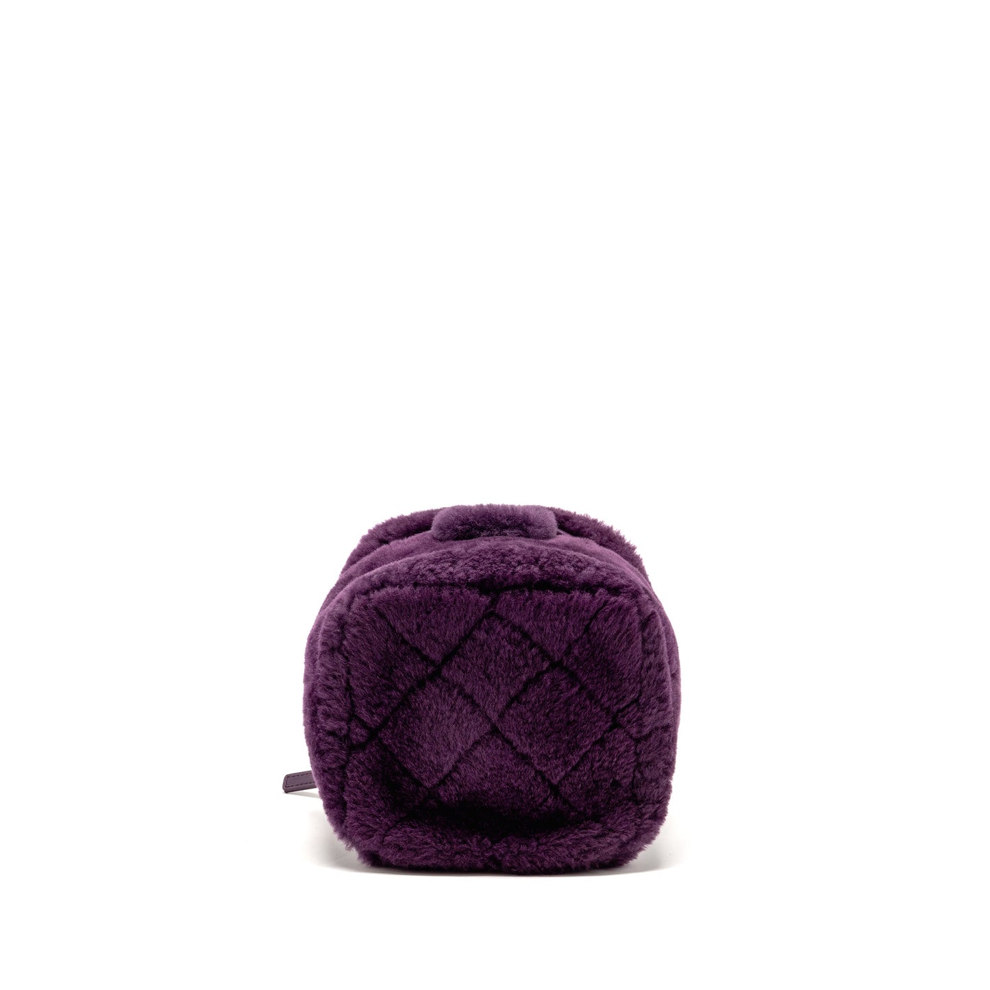 Chanel Top Handle Small Vanity Case Shearling Purple GHW (Microchip)