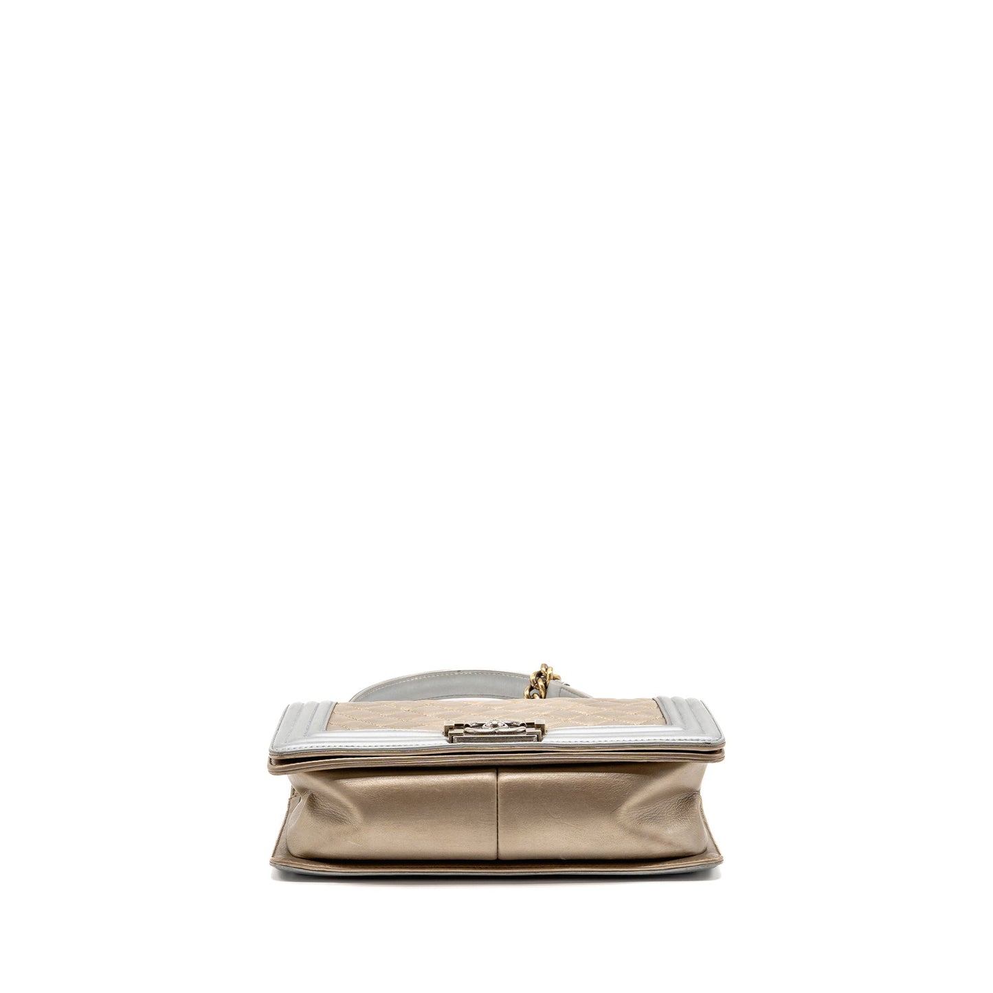 Chanel Medium Boy Bag Metallized Calfskin Bronze/Silver Multicoloured Hardware