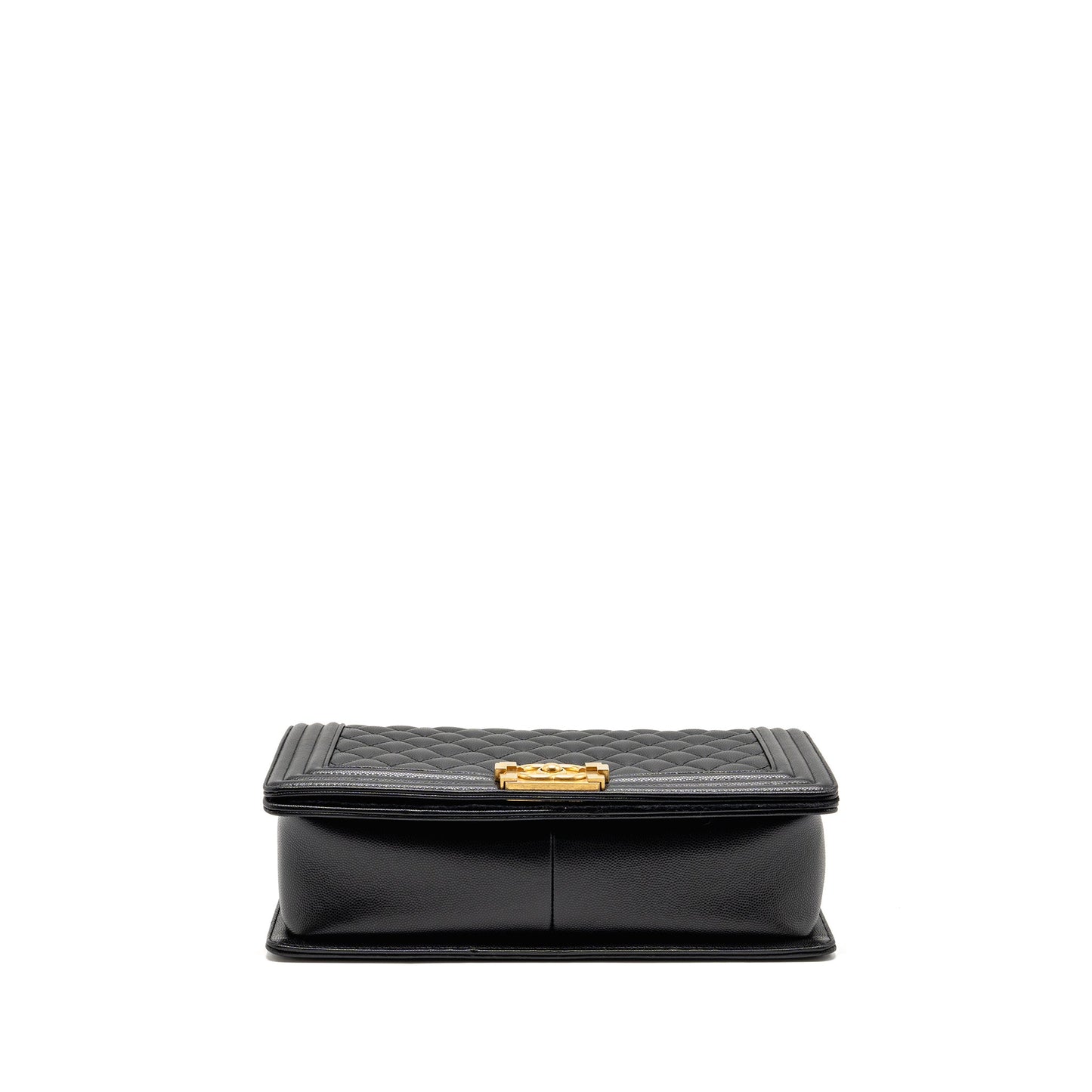Chanel New Medium boy bag Caviar Black GHW (Microchip)