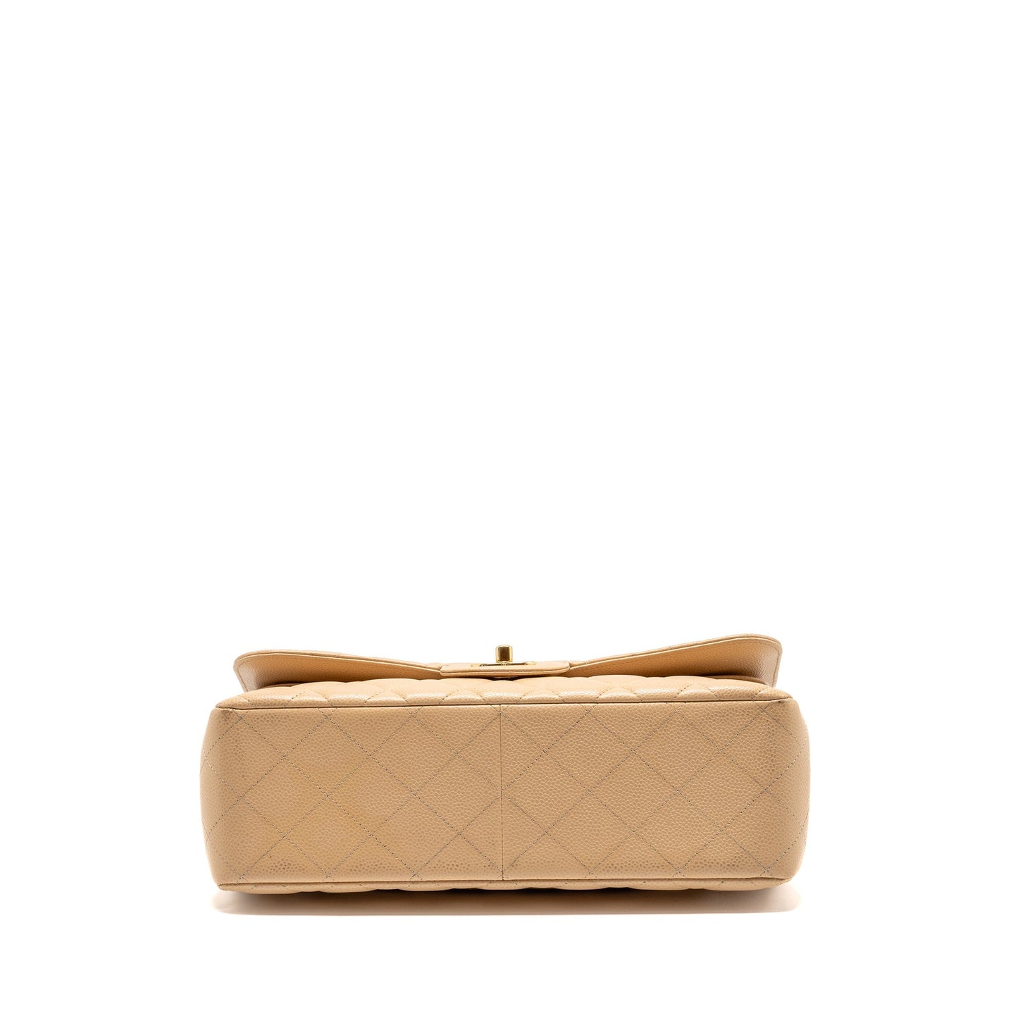 Chanel jumbo classic double flap bag caviar beige GHW (microchip)