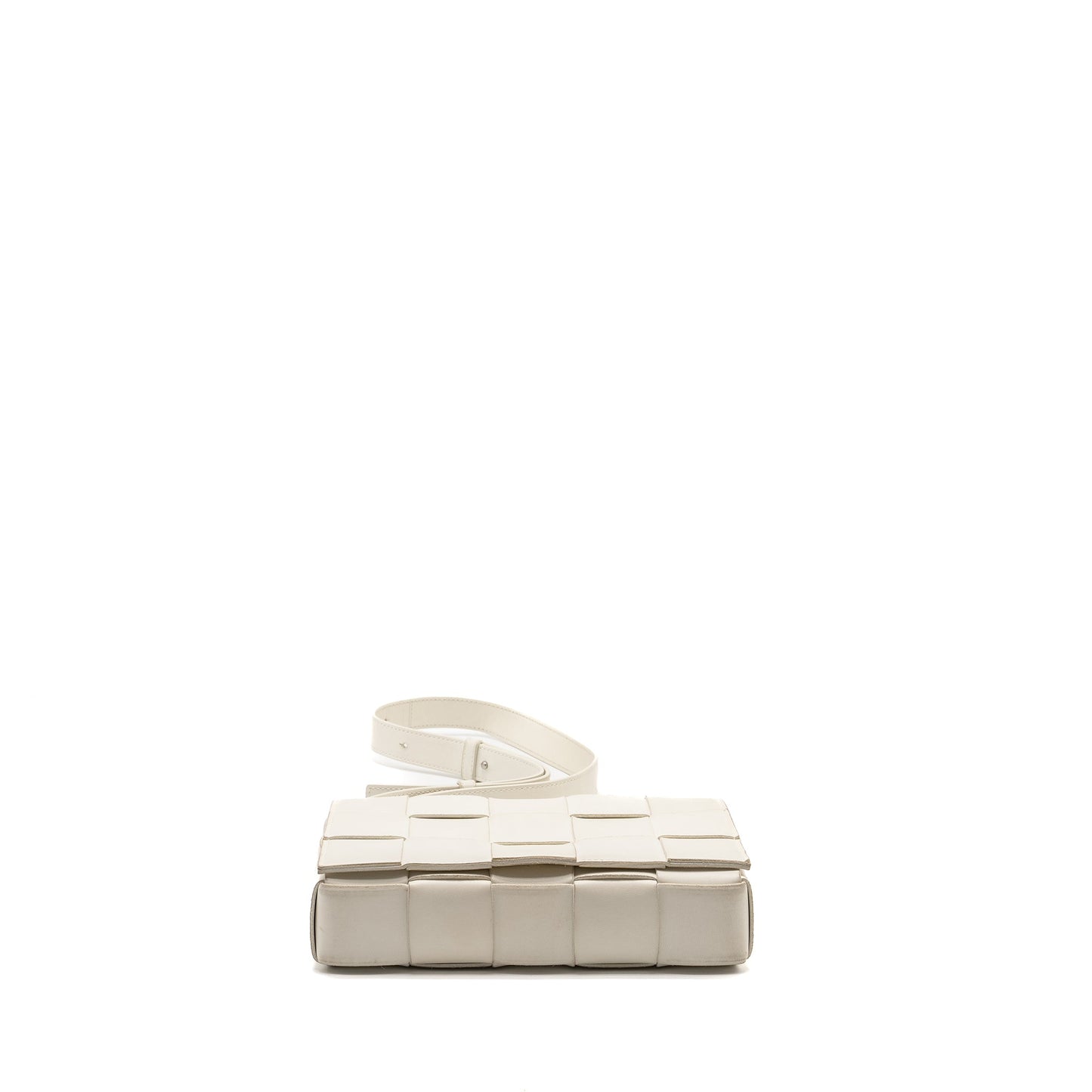 Bottega Veneta Small Cassette Purse Lambskin White