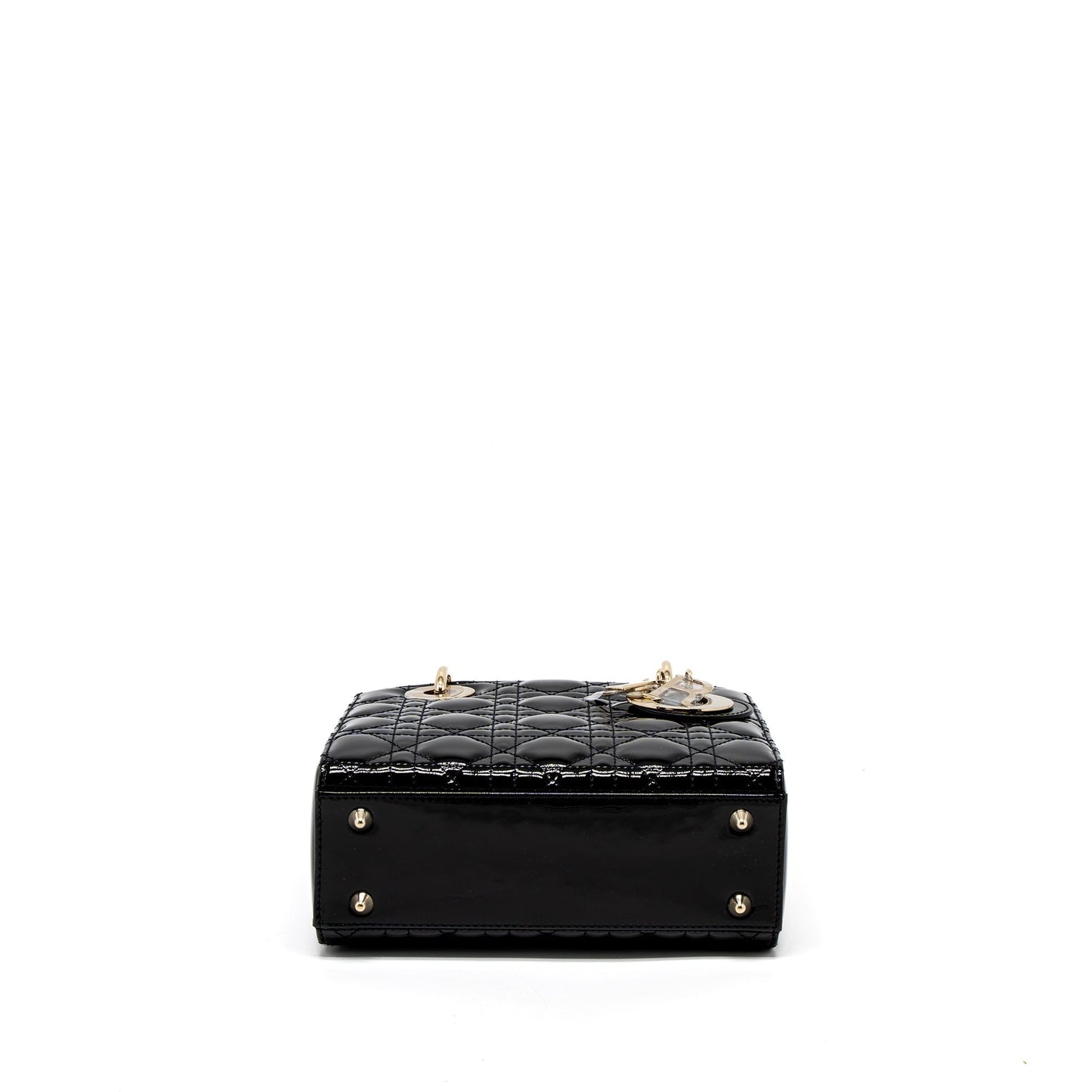 Dior Small Lady Dior Purse Patent Black