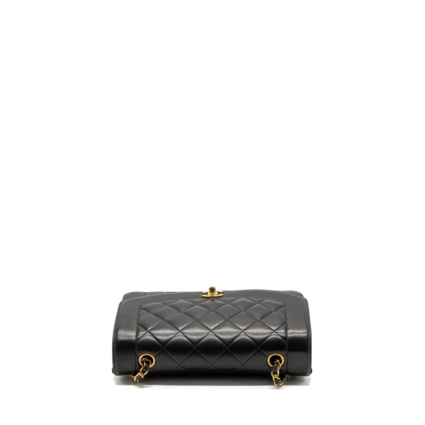 Chanel Vintage Diana Flap Bag Lambskin Black GHW