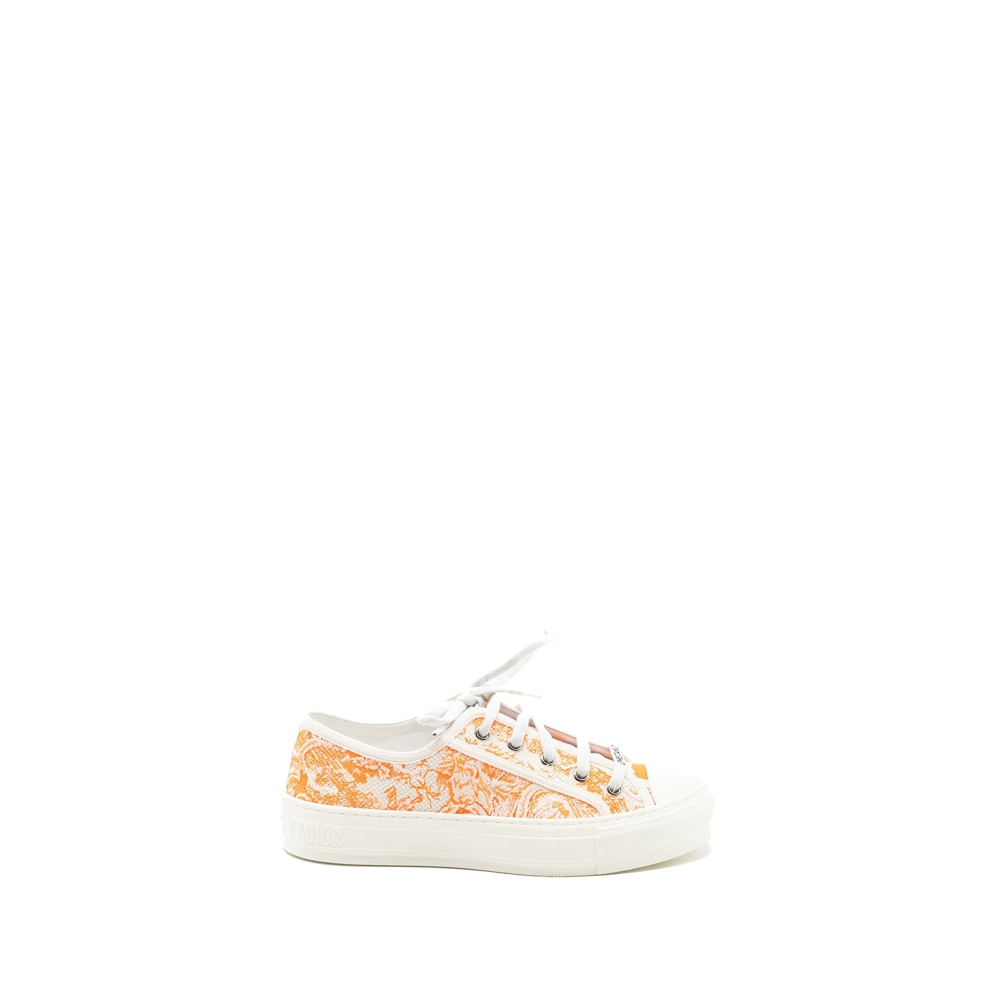 Dior size 36.5 Walk N Dior Sneaker White/Orange