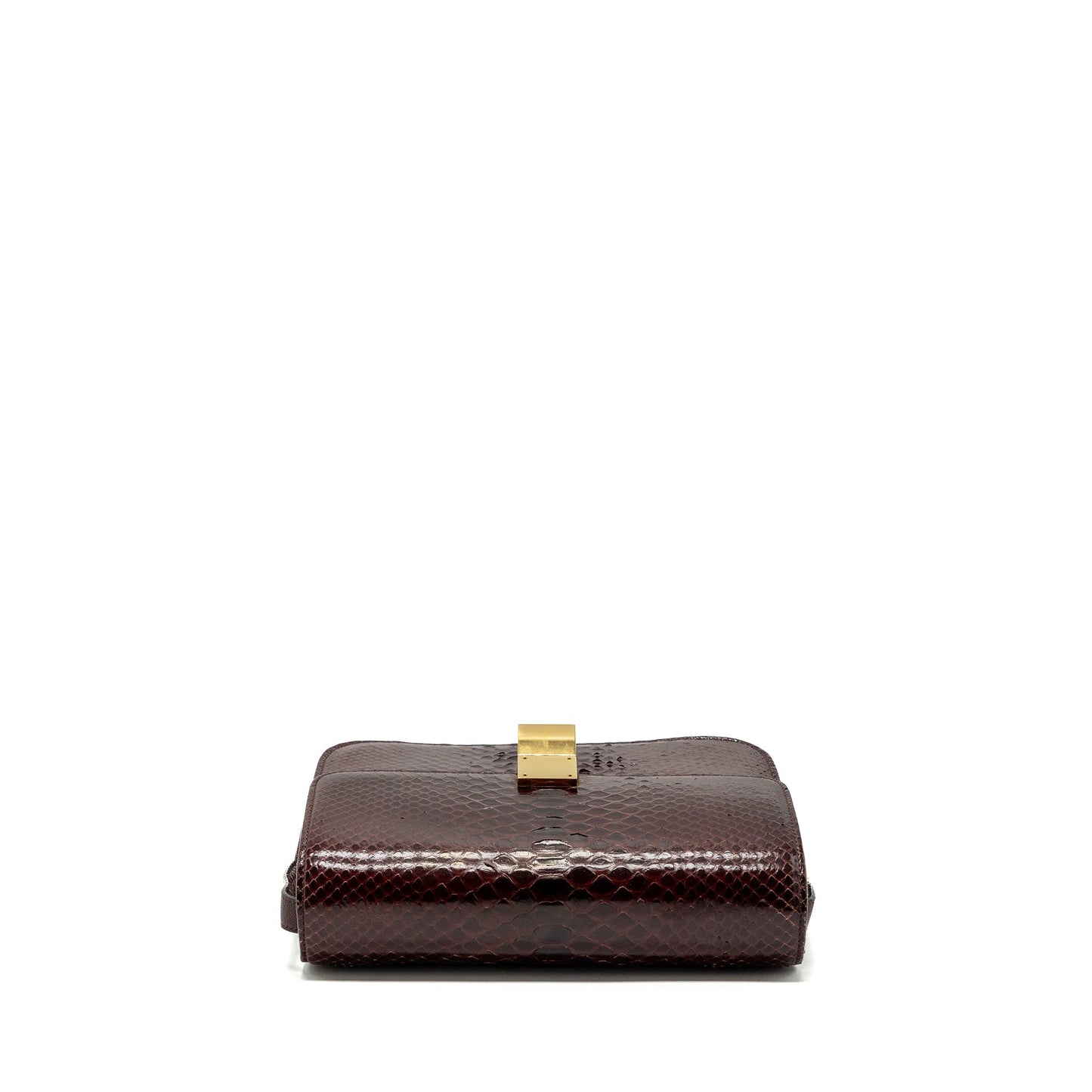 Celine medium classic box Purse python burgundy
