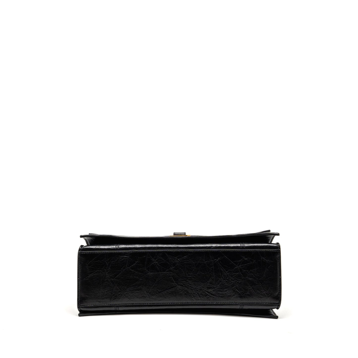 Balenciaga Medium Womenâs Crush Chain Purse Calfskin Black