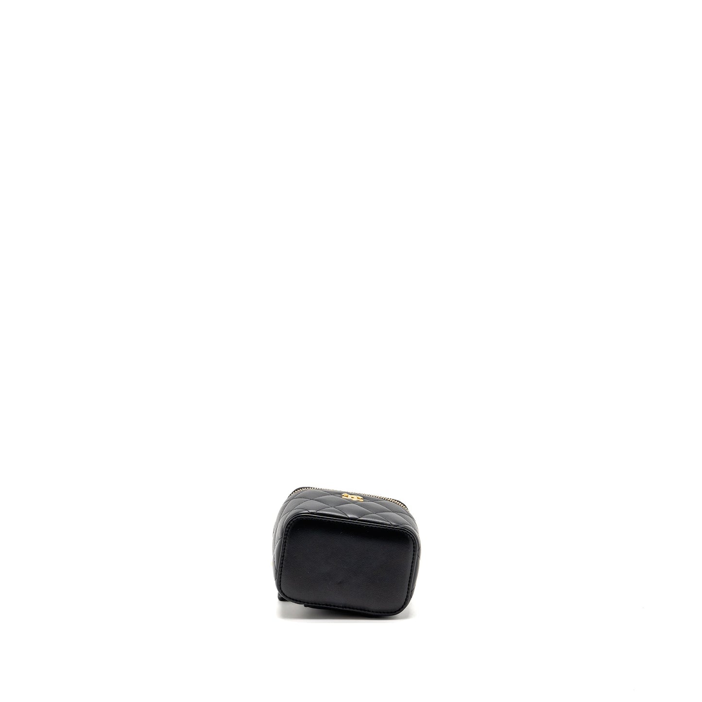 Chanel pearl crush Mini vanity with chain lambskin black GHW